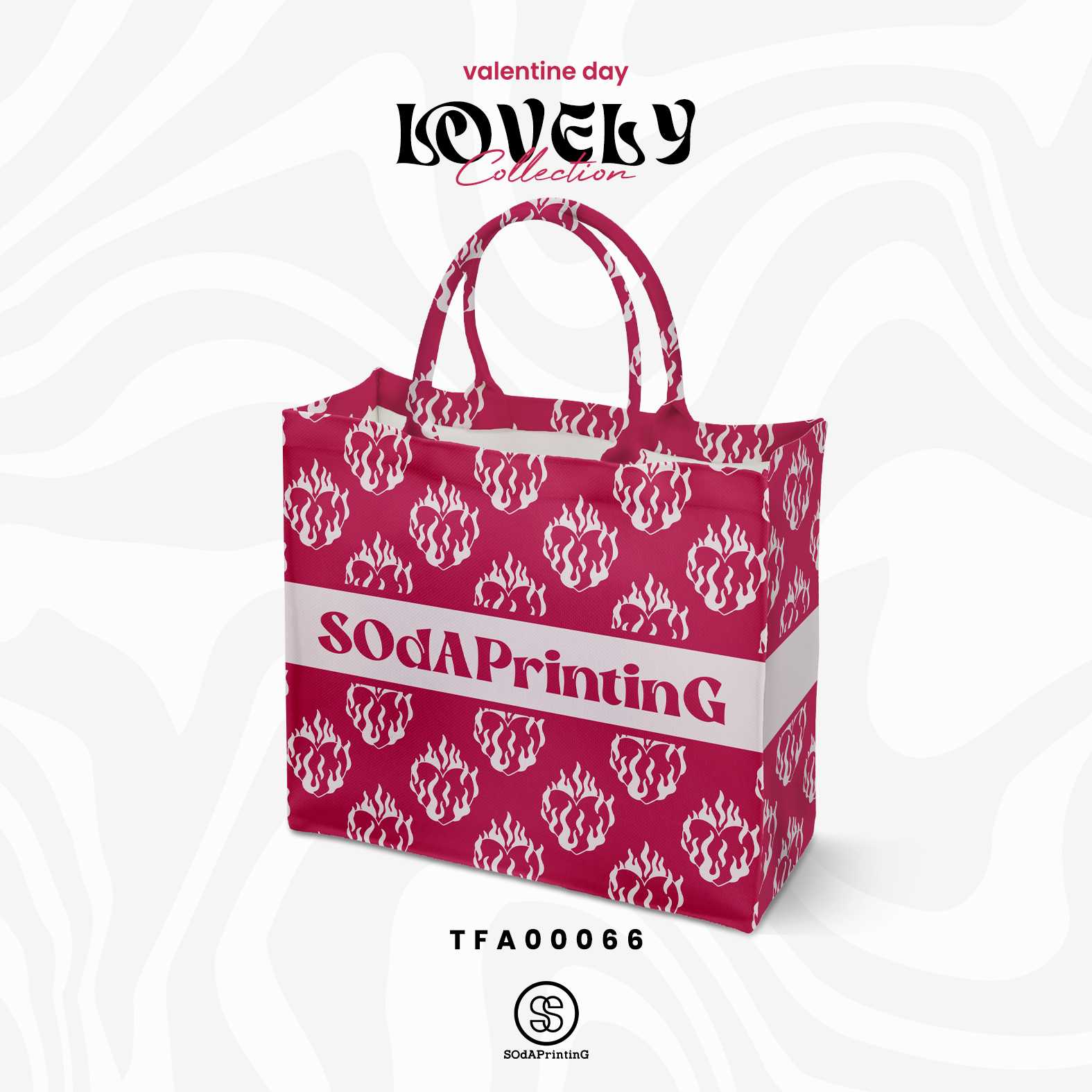 กระเป๋า Book Tote Bag Lovely Collection รหัส TFA00066 #SOdAbag #SOdAPrintinG