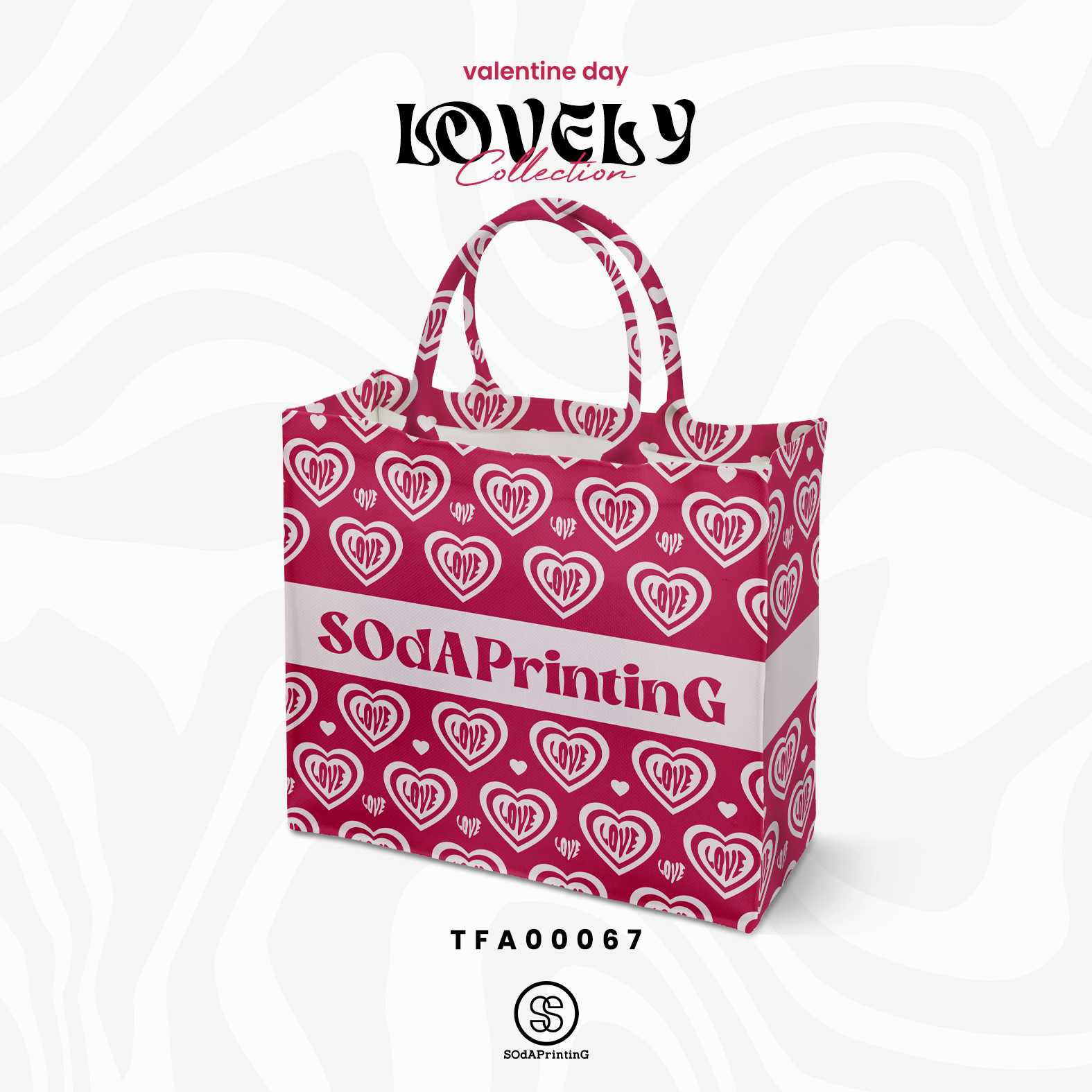 กระเป๋า Book Tote Bag Lovely Collection รหัส TFA00067 #SOdAbag #SOdAPrintinG