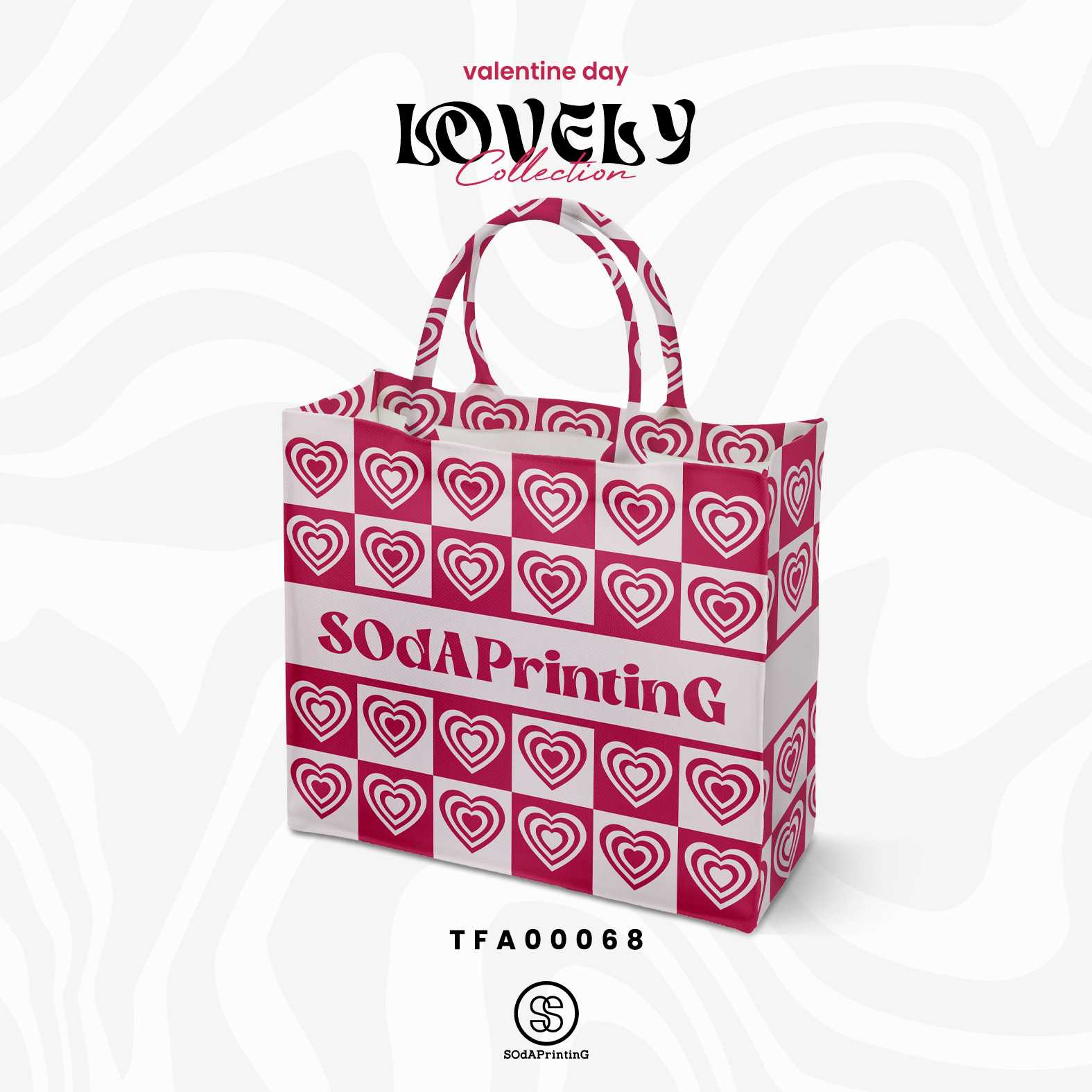 กระเป๋า Book Tote Bag Lovely Collection รหัส TFA00068 #SOdAbag #SOdAPrintinG