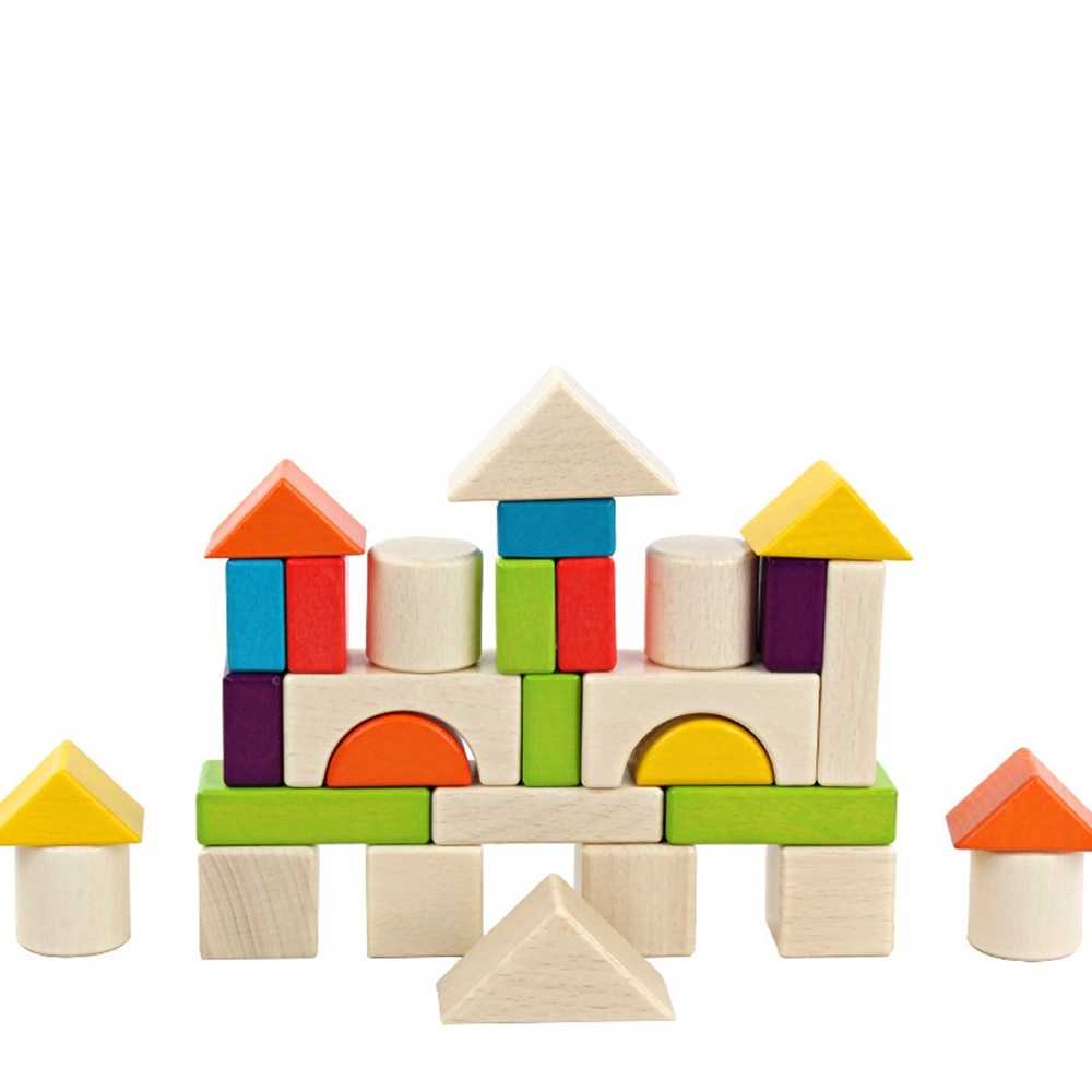 Todds & Kids Toys by JKP Toys ของเล่นไม้เสริมพัฒนาการ บล็อกไม้กระตุ้นความคิด ชุดบล็อกไม้ 30 ชิ้น