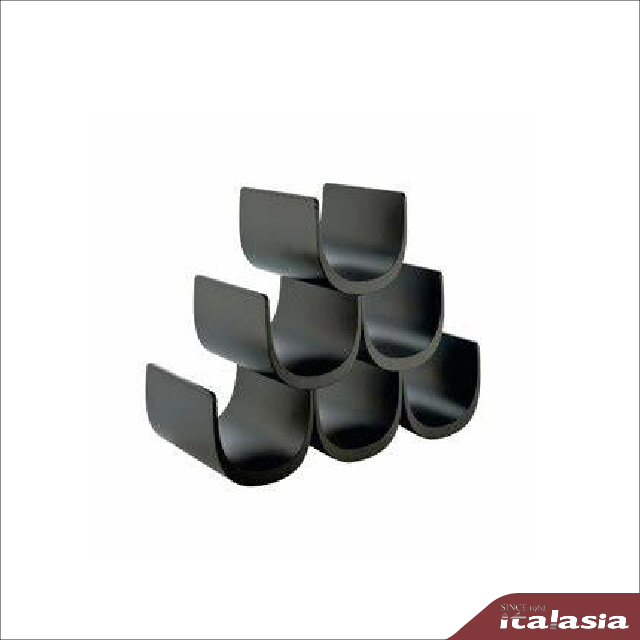 Modular bottle-holder (6 bottles) in thermoplastic resin, black.