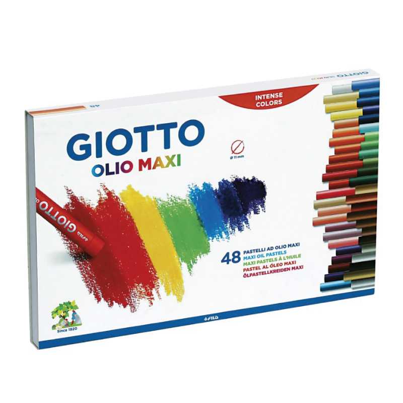GIOTTO Olio Oil Pastel Jumbo 48 Colors (สีชอล์คน้ำมันแท่งจัมโบ้ 48 สี) 293200