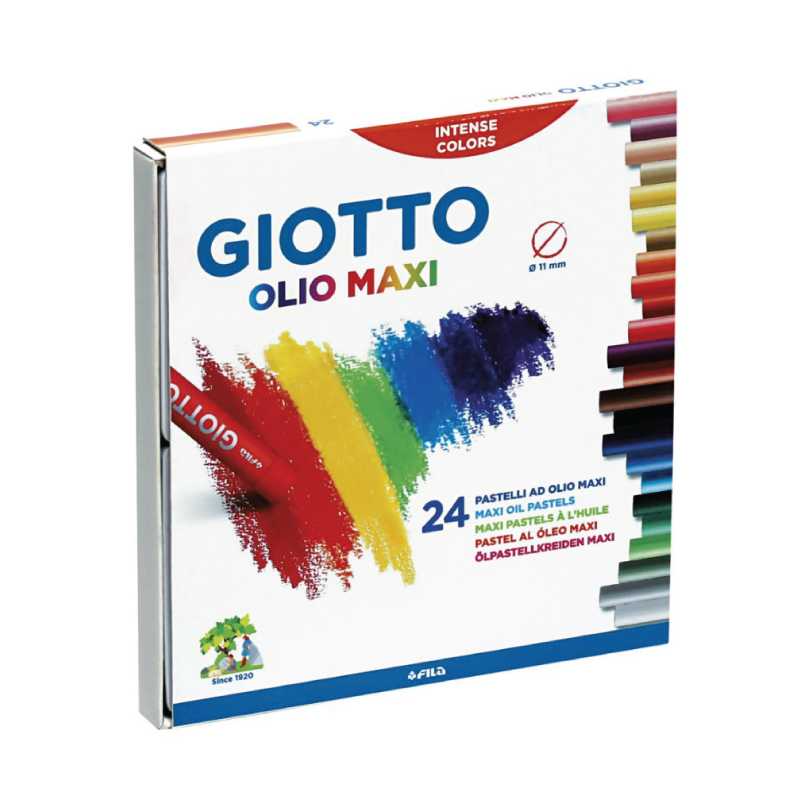 GIOTTO Olio Oil Pastel Jumbo 24 Colors (สีชอล์คน้ำมันแท่งจัมโบ้ 24 สี) 293100