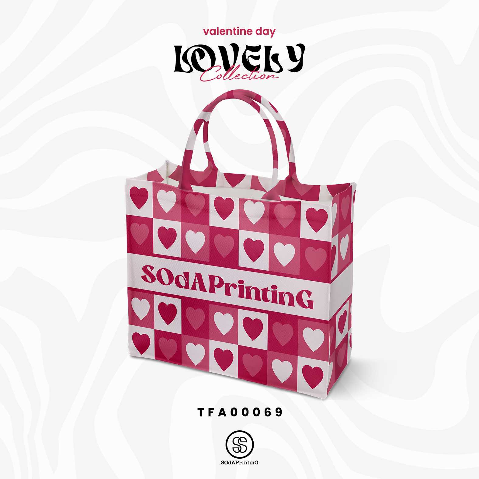 กระเป๋า Book Tote Bag Lovely Collection รหัส TFA00069 #SOdAbag #SOdAPrintinG