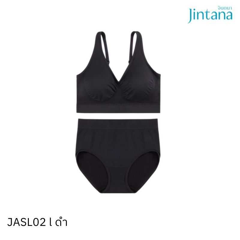 ชุดชั้นใน 1 ชุด (บรา1+กกน1) รุ่น Pure Comfort รหัส JASL02 สีดำ