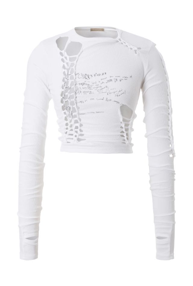 (PRE,รวมส่ง) OBSESSION TEE IVORY /THREETIMES 