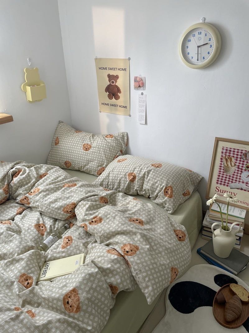 ชุดผ้าปูที่นอนลายน้องหมี  (พรีออเดอร์ 15-20 วันหลังปิดรอบ)