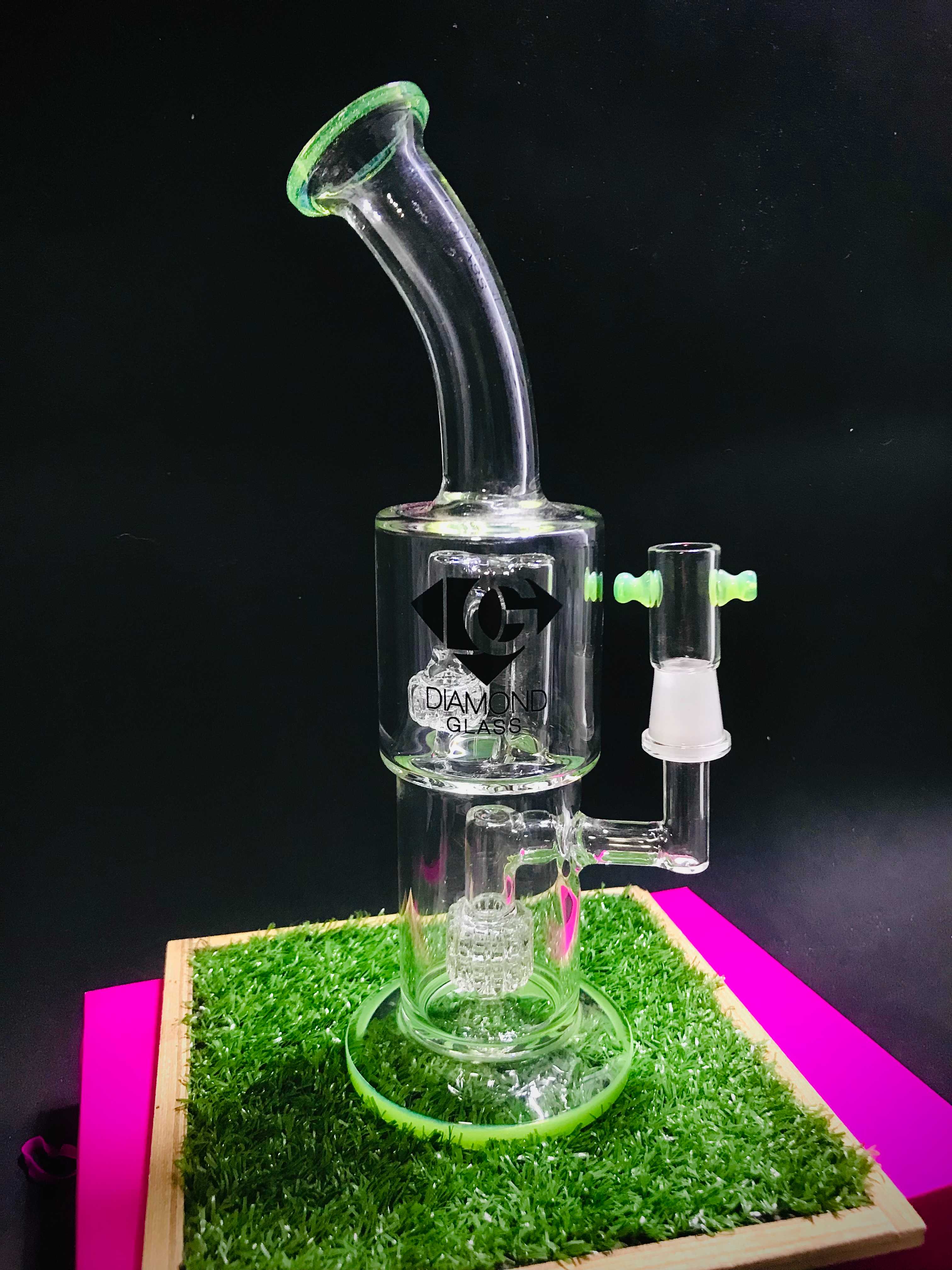 12″ Double Matrix Dab Rig By Diamond Glass  #บ้องกัญชา #บ้องแก้ว เกรดพรีเมี่ยม