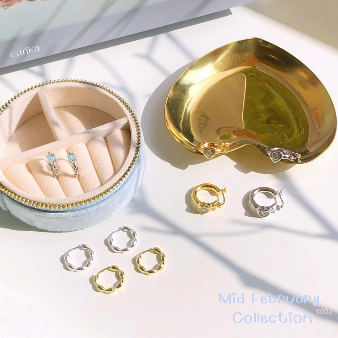 earika.earrings - ต่างหูเงินแท้ S92.5 คอลเลคชั่นกลางเดือนกุมภาพันธ์ 2023 (2) เหมาะสำหรับคนแพ้ง่าย