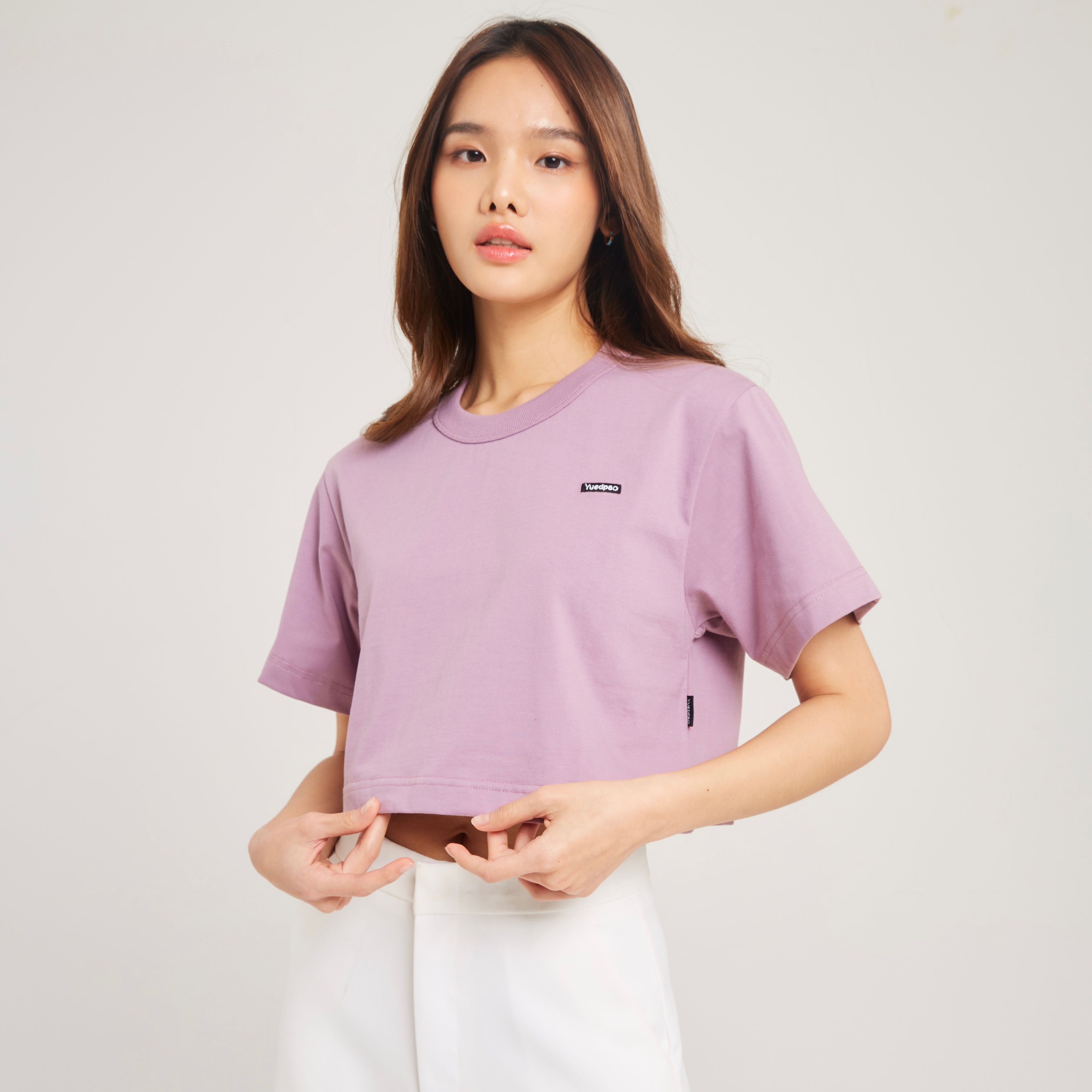 Yuedpao ไม่ย้วย ไม่หด ไม่ต้องรีด ใส่สบาย เสื้อยืดครอปผู้หญิง Signature Crop Summer_Rosebud