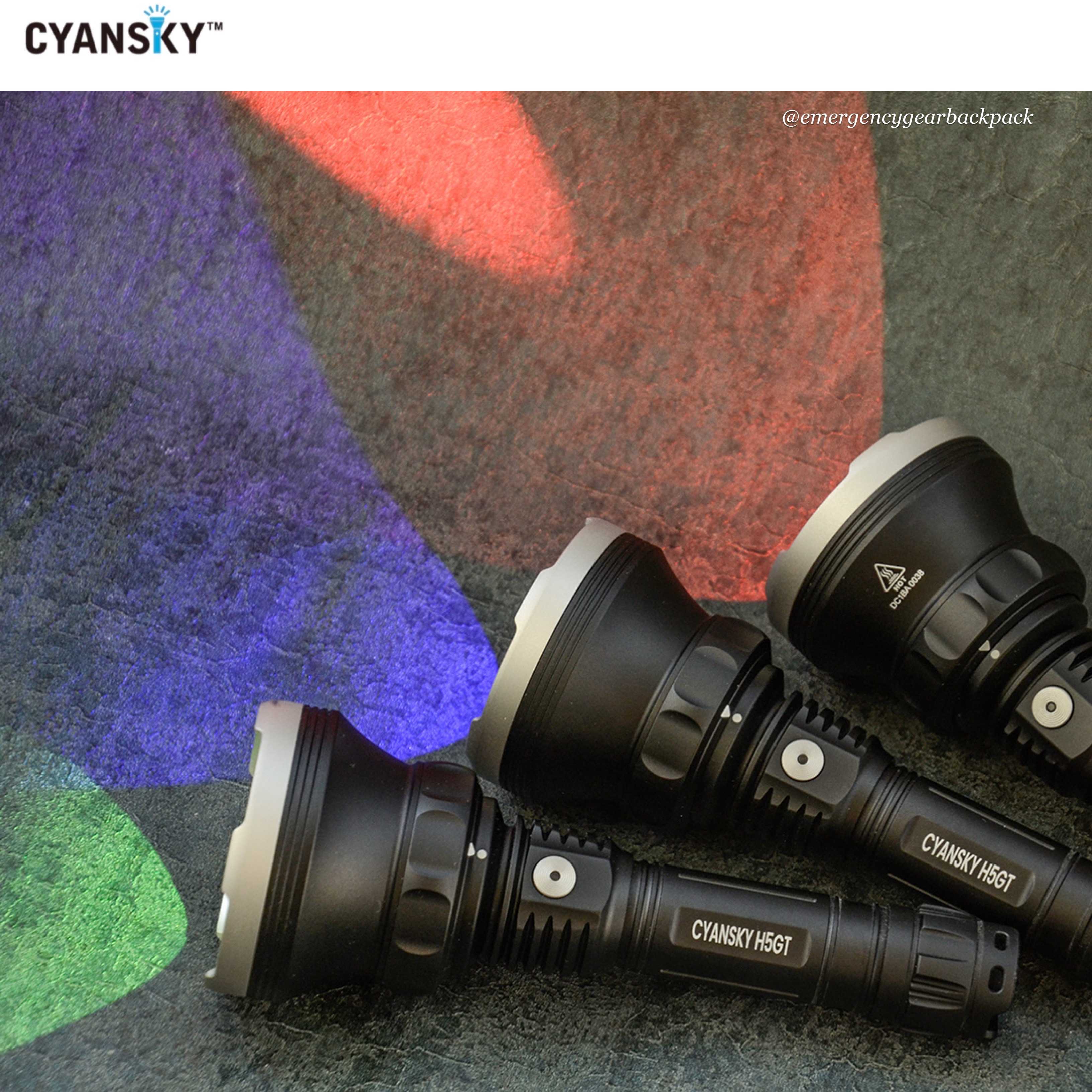 Cyansky H5GT Dual-light source Searchlight