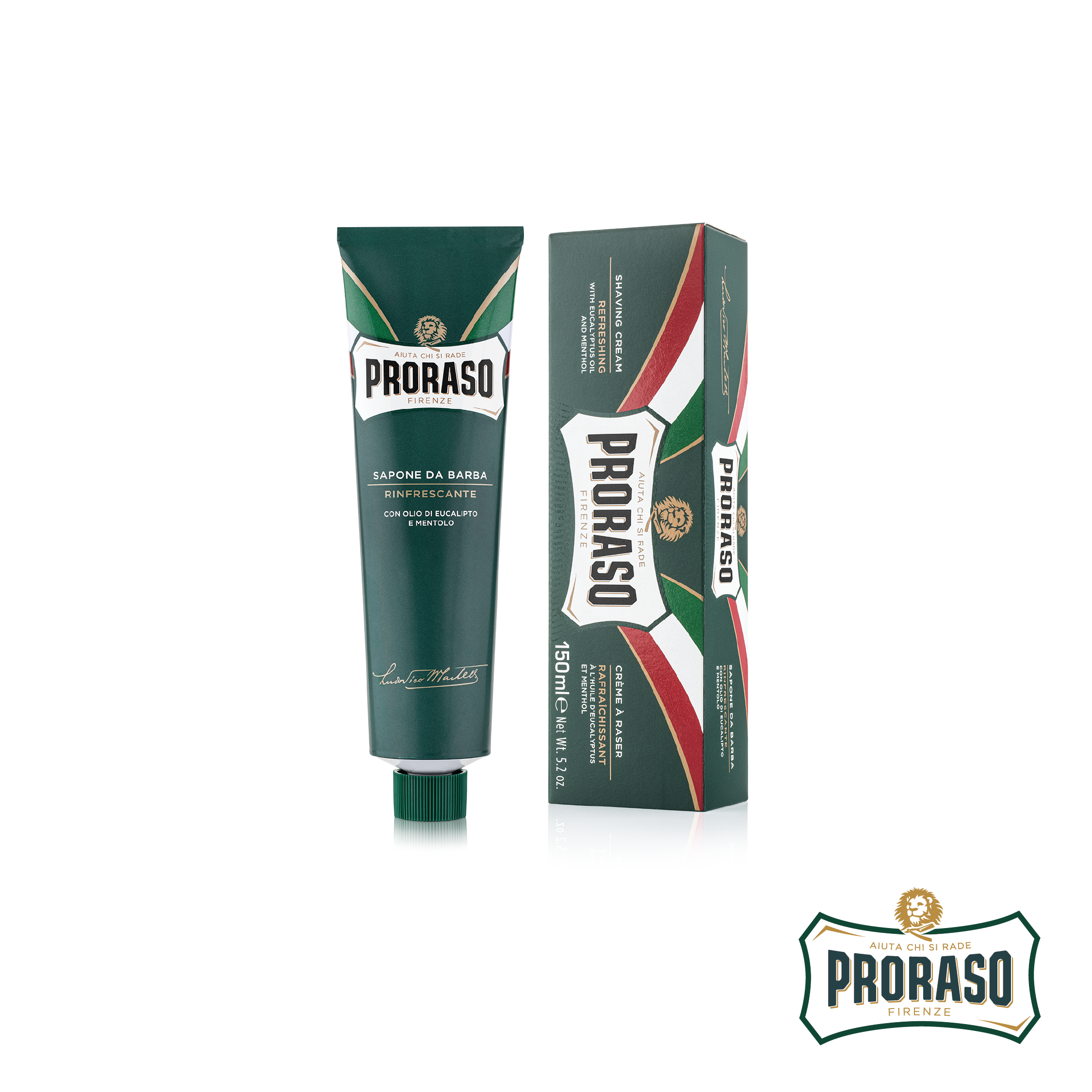 Proraso Shaving Cream Tube Refreshing 150ML /  โปรราโซ เชฟวิ่ง ครีม ทูป รีเฟรชชิ่ง 150 มล.