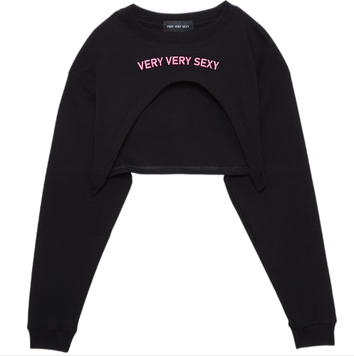 DXMN VERY VERY SEXY HIGH CROP TOP (Black)