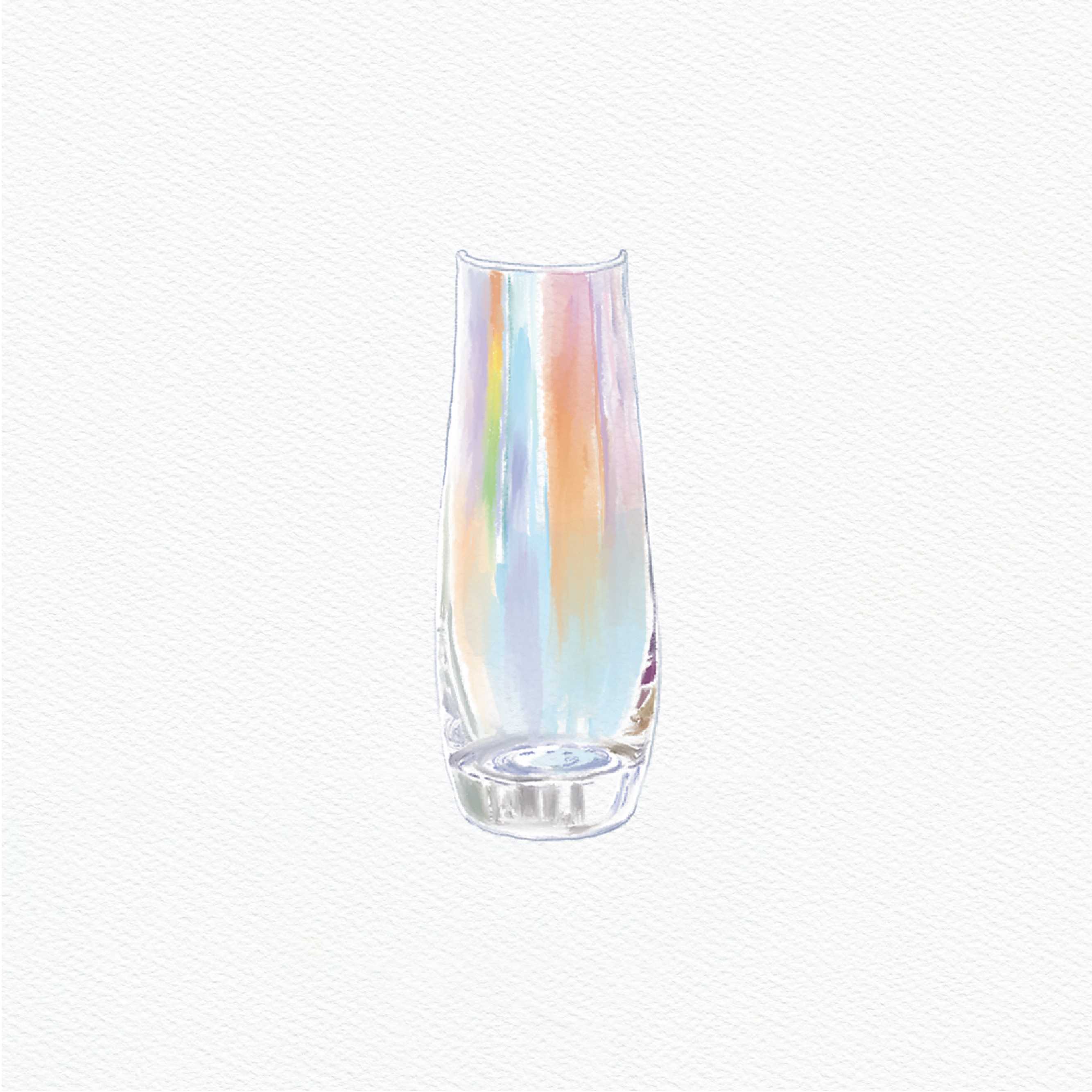ttq vase sticker - hologram - glass