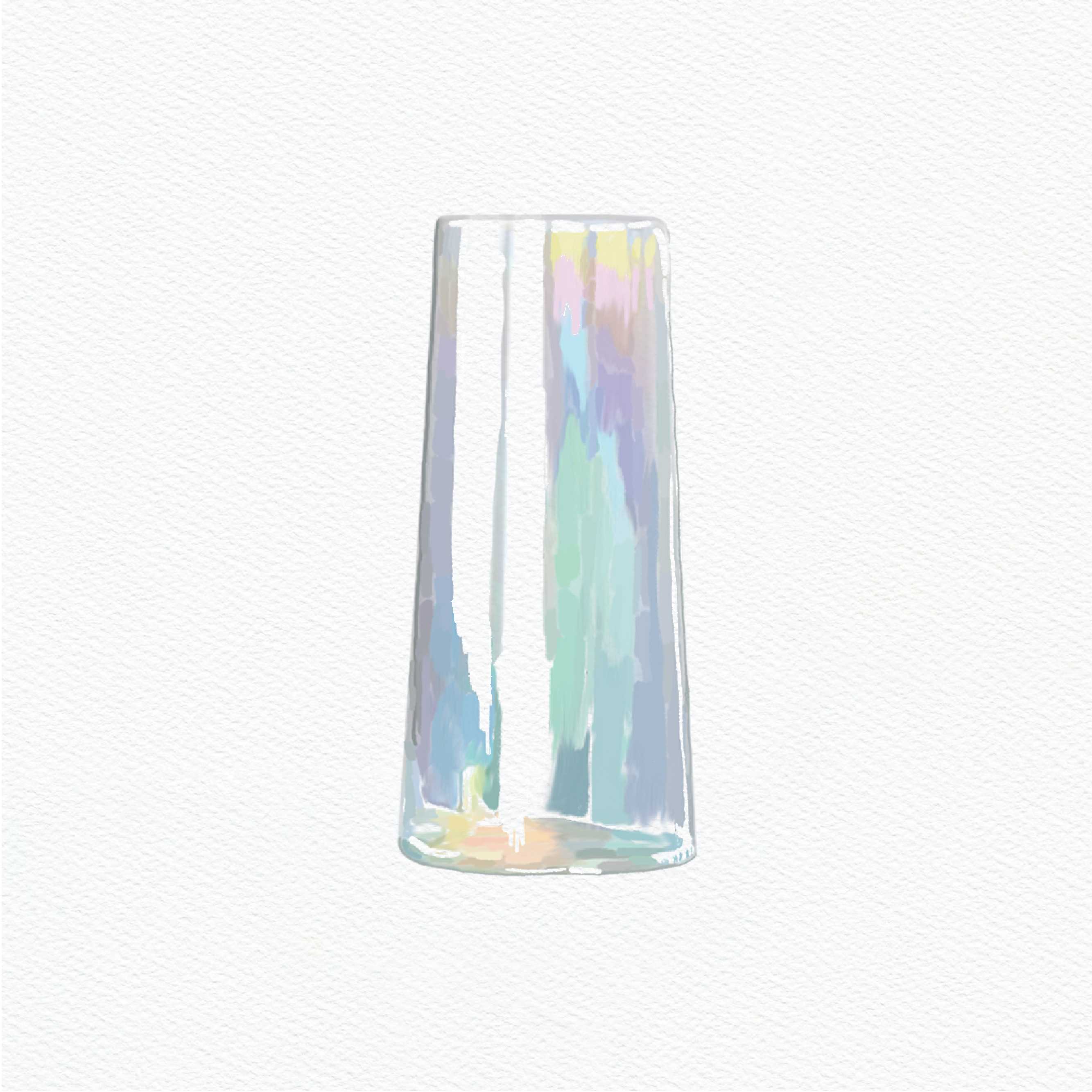 ttq vase sticker - hologram - tall