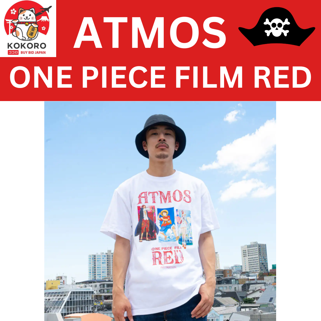 [PRE-ORDER] เสื้อยืด สีขาว ATMOS One Piece Film Red วันพีซ ฟิล์มเรด ワンピース フィルム レッド นำเข้าจาก ญี่ปุ่น