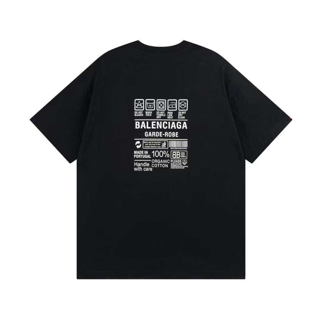 BALENCIAGA GARDE-ROBE HANDLE WITH CARE 100% ORGANIC COTTON T-SHIRT