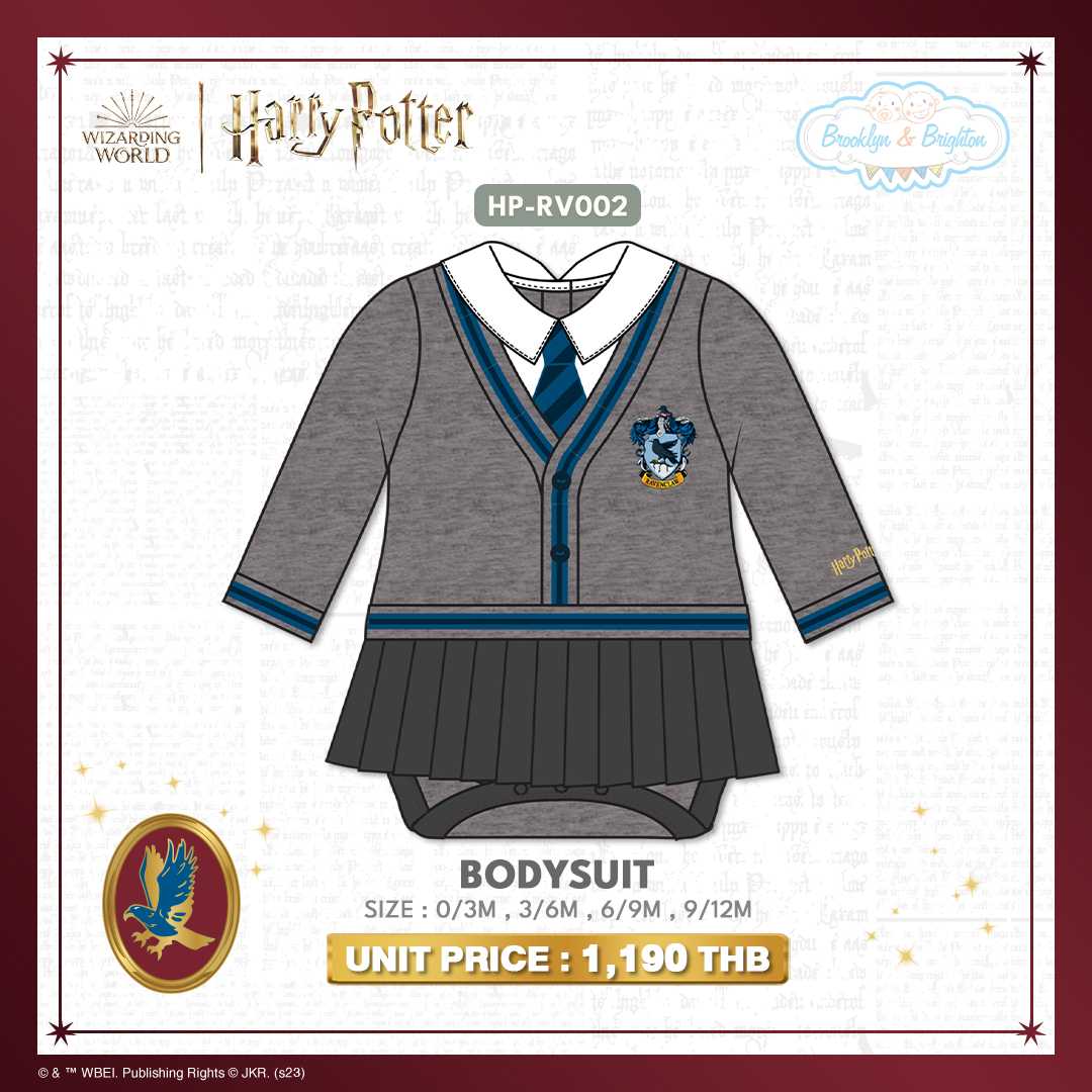 Harry Potter -Ravenclaw Bodysuit Girl - HP-RV002 - บอดี้สูทเด็กหญิงแฮร์รี่ พอตเตอร์ ขายดีตลอดกาล