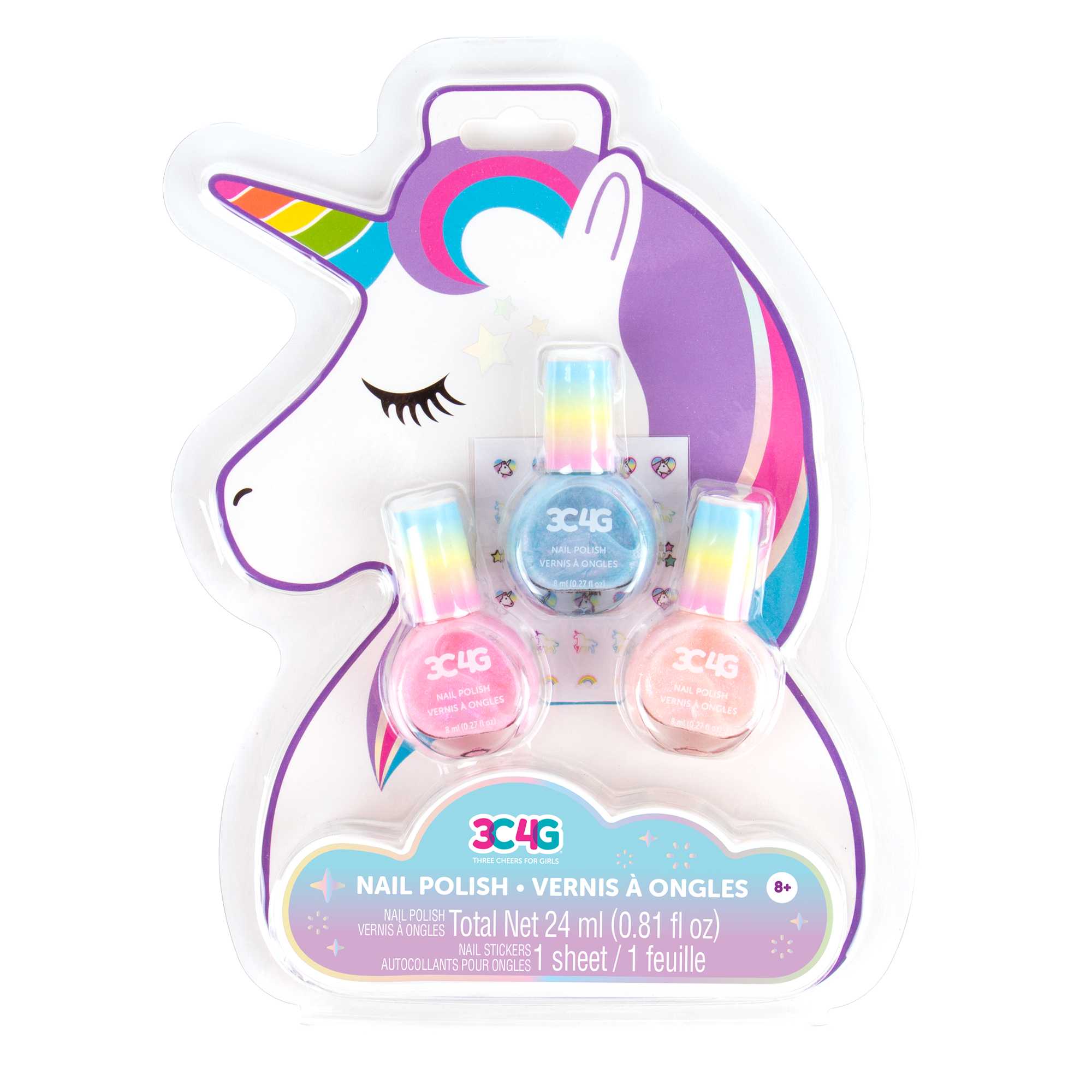 3C4G  Unicorn Glimmer Nail Polish Trio