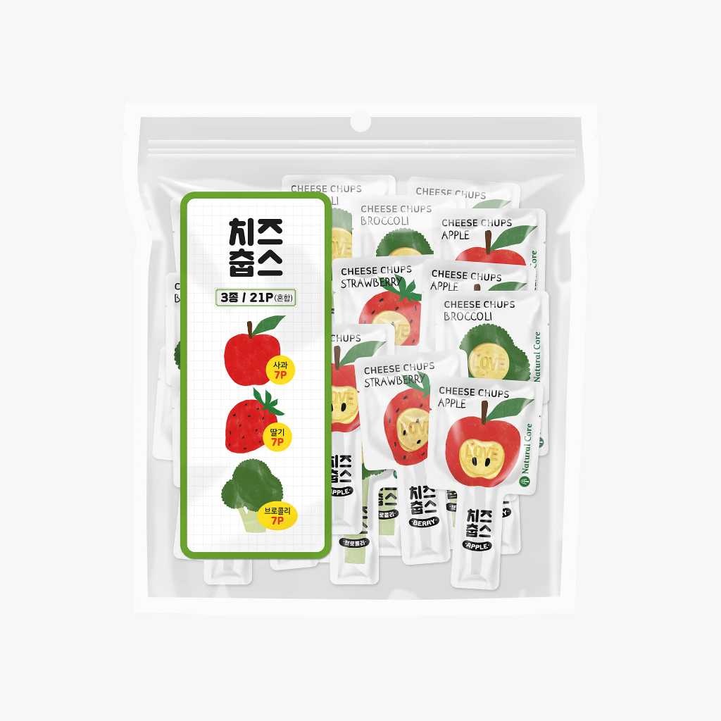 Natural Core Cheese Chups Blend 21P ขนมสุนัข เเบบเเท่ง ชีสจุ๊บส์รวมรส นำเข้าจากเกาหลี 🇰🇷
