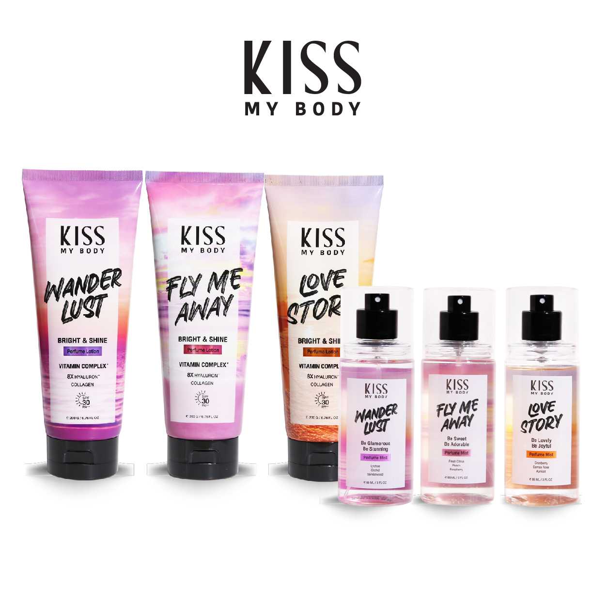 【ซื้อคู่สุดคุ้ม】Kiss My Body Bright & Shine SPF30 PA+++ 200 g