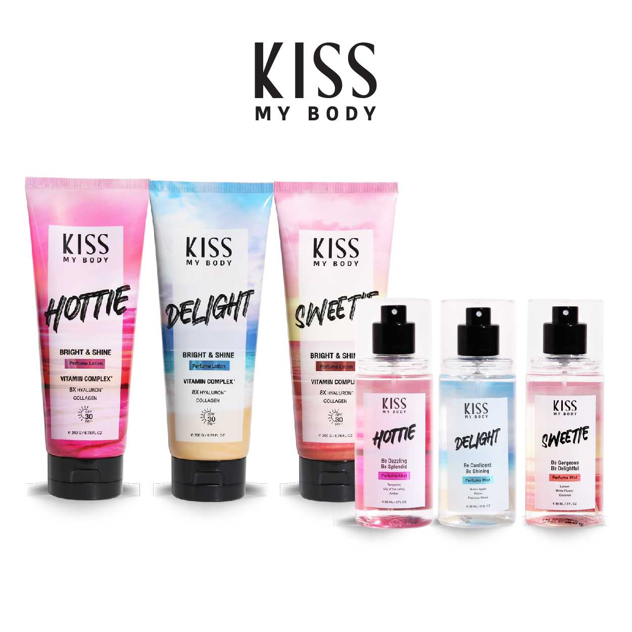 【ซื้อคู่สุดคุ้ม】Kiss My Body Bright & Shine SPF30 PA+++ 200 g