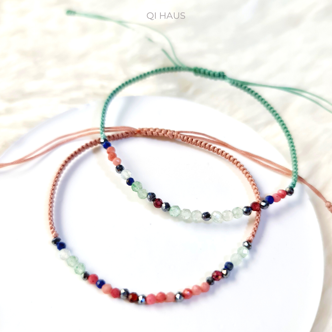 QIHAUS - Secret Code of  BLESSED กำไลเชือก กำไลแห่งความสุข -Morse Code-รหัสมอร์ส