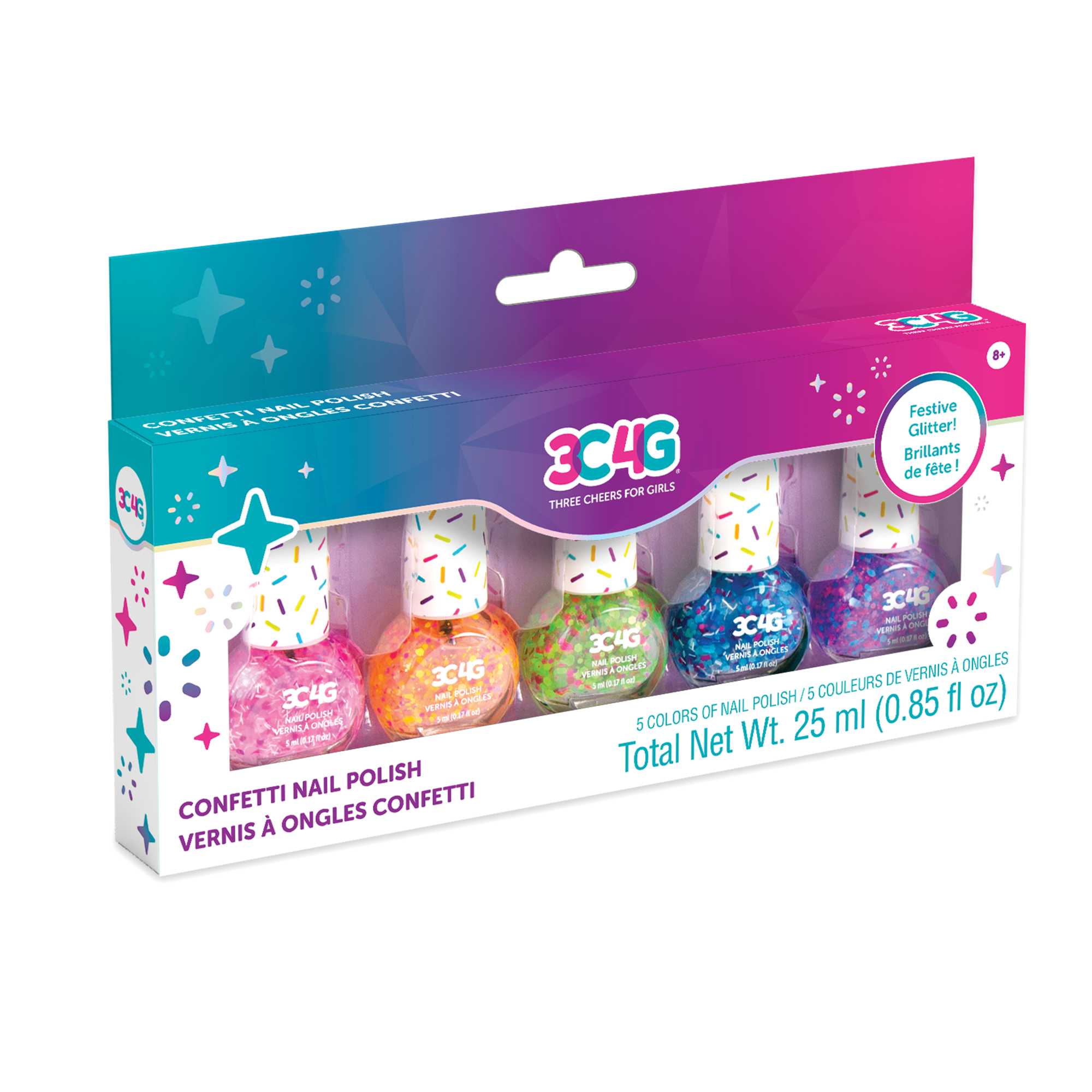 3C4G  Confetti Nail Polish 5 Pack