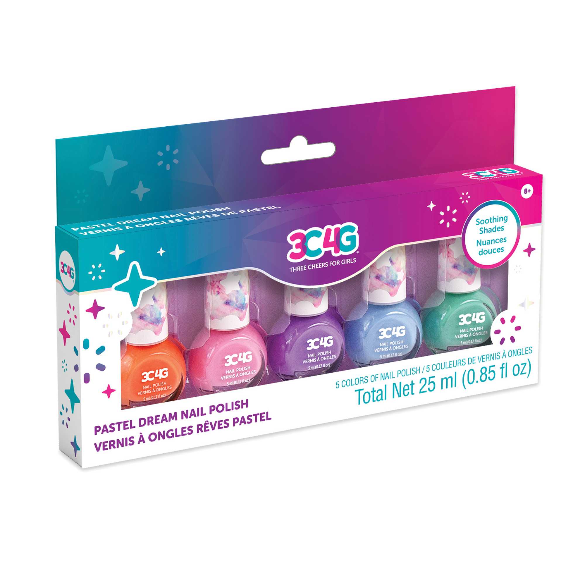 3C4G  Pastel Dreams Nail Polish 5-Pack