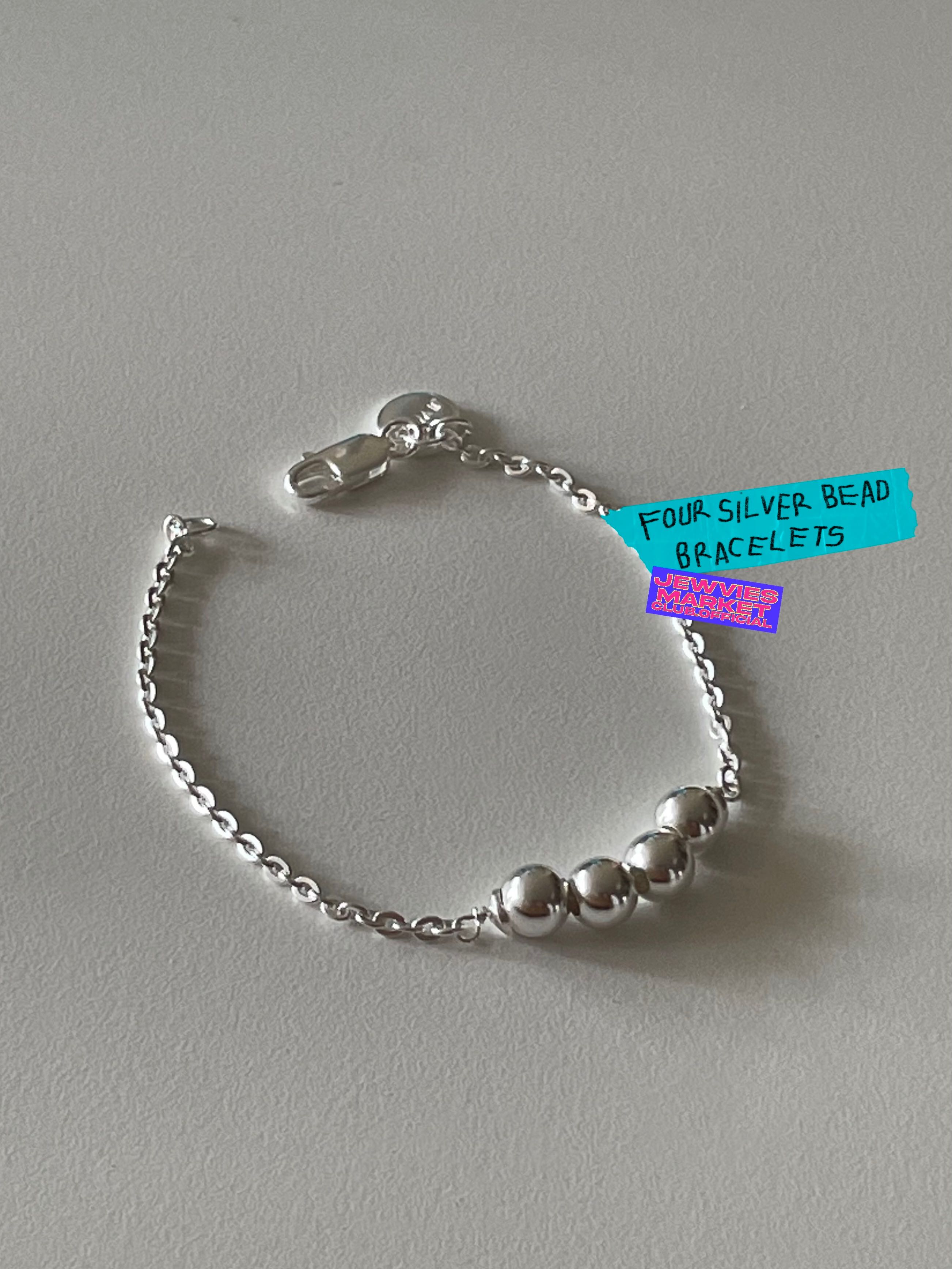 JEWVIES four silver bracelets