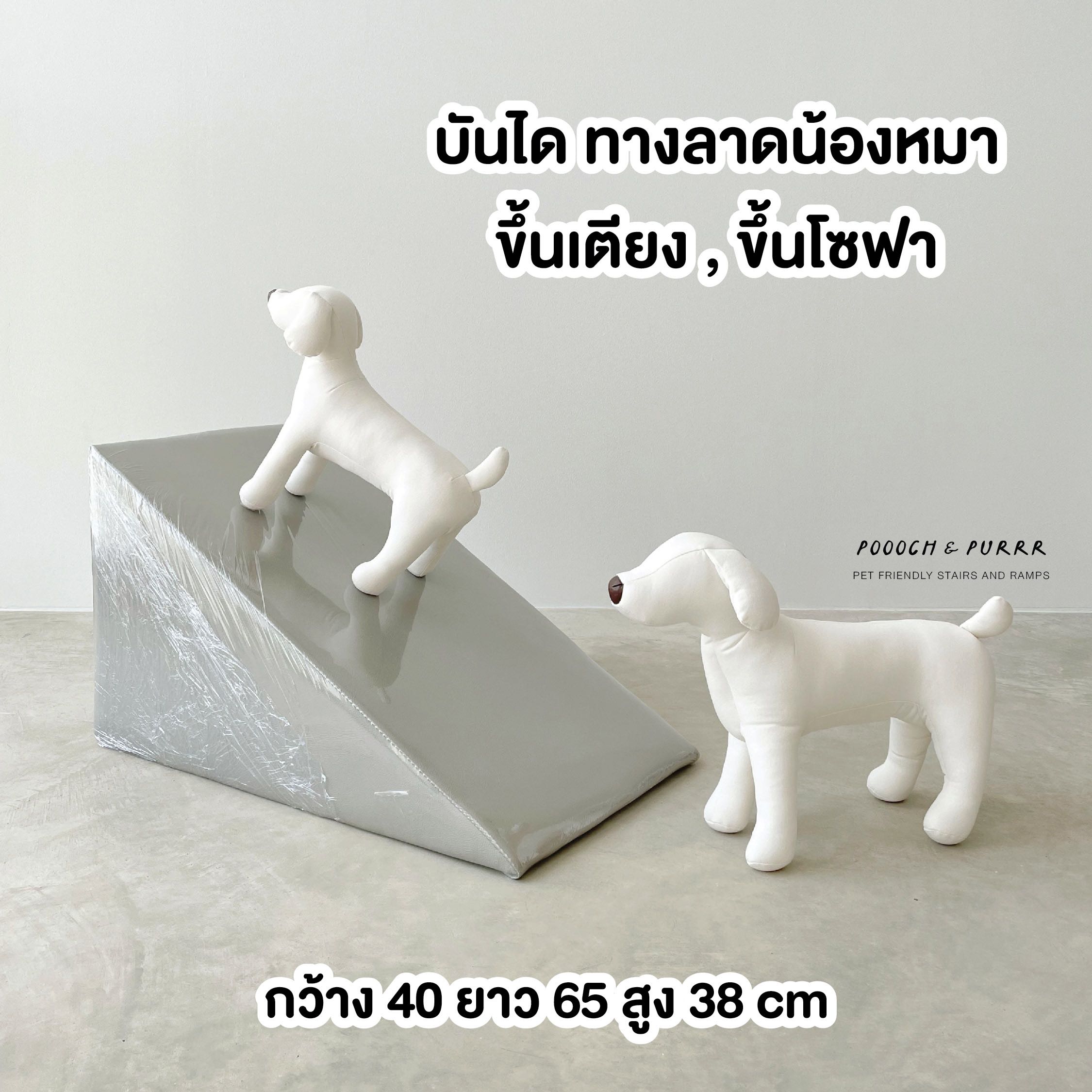 พร้อมส่ง ทางลาดสูง 38 cm รุ่น SLOPE ONE - POOOCH & PURRR RAMP