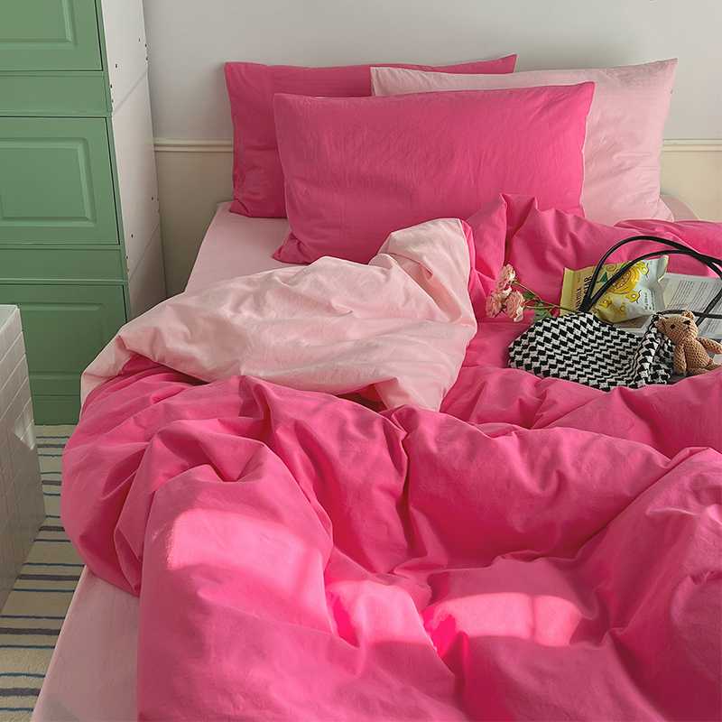 - PREORDER - ชุดผ้าปูที่นอนสีพื้นทูโทน ♥ ( มีขนาด 3.5-6 ฟุต )