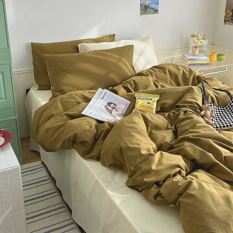 - PREORDER - ชุดผ้าปูที่นอนสีพื้นทูโทน ♥ ( มีขนาด 3.5-6 ฟุต )