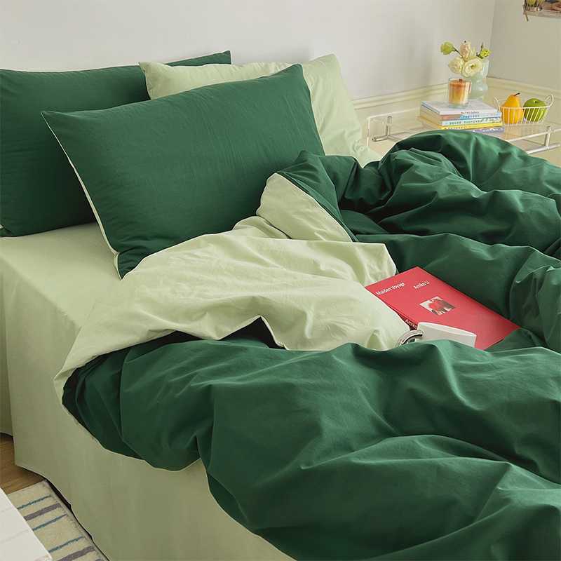 - PREORDER - ชุดผ้าปูที่นอนสีพื้นทูโทน ♥ ( มีขนาด 3.5-6 ฟุต )