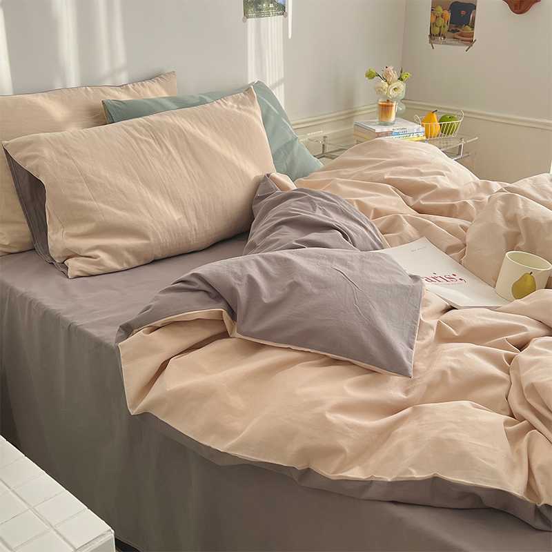 - PREORDER - ชุดผ้าปูที่นอนสีพื้นทูโทน ♥ ( มีขนาด 3.5-6 ฟุต )