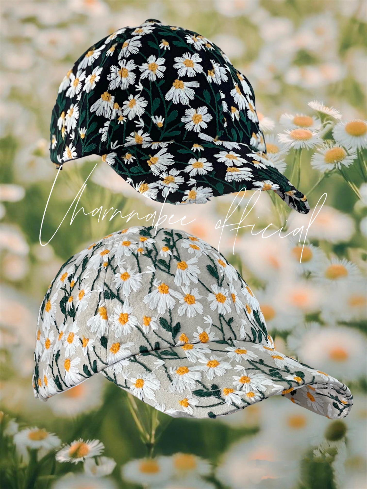 Hat gab Daisy black/cream 