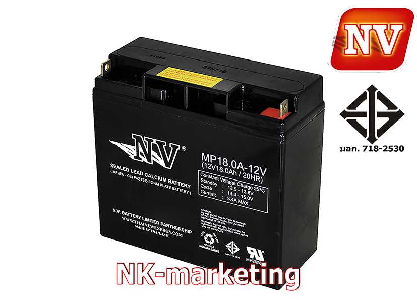 แบตเตอรี่แห้ง 12v 18ah NV (MP12V-18AH) by nk-marketing