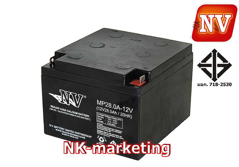 แบตเตอรี่แห้ง 12v 28ah NV (MP12V-28AH) by nk-marketing