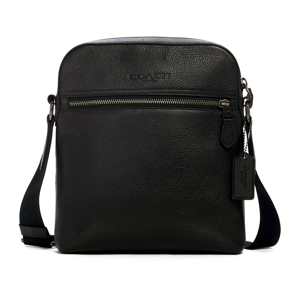 COACH แท้ COACH 4011 Men Leather Houston Flight Bag Black