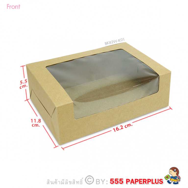 BK82W-K01 กล่องทรงแบน 16.2 X 11.8 X 5.5 ซม. (20 ใบ)