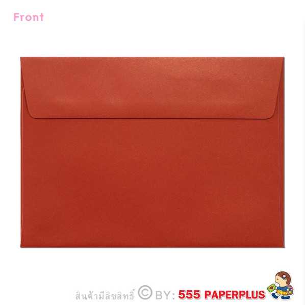 ซองใส่การ์ด NO.8 1/2-พิมพ์พื้น สีแดง (50 ซอง) CODE 32444