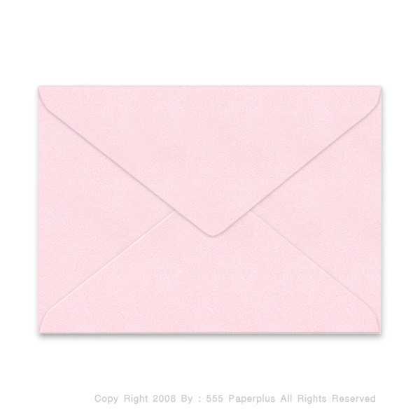 ซองใส่การ์ด NO.8 1/2-ปอนด์ ฝาสามเหลี่ยม สีชมพู (50 ซอง) CODE 00375