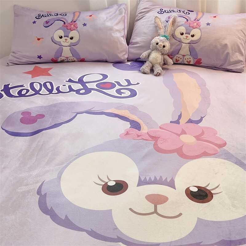 - PREORDER - ชุดผ้าปูที่นอนลายการ์ตูน Stella lou ผ้ากำมะหยี่   ( มีขนาด 3.5-6 ฟุต )