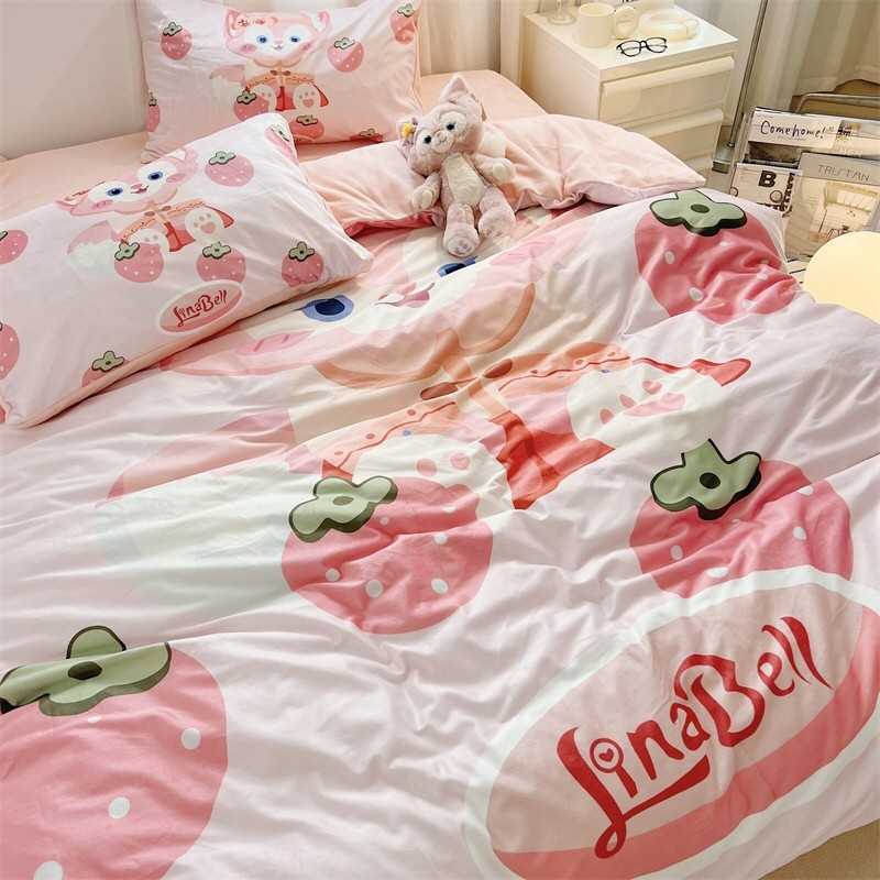 - PREORDER - ชุดผ้าปูที่นอนลายการ์ตูน  Linabell  ผ้ากำมะหยี่ ( มีขนาด 3.5-6 ฟุต )