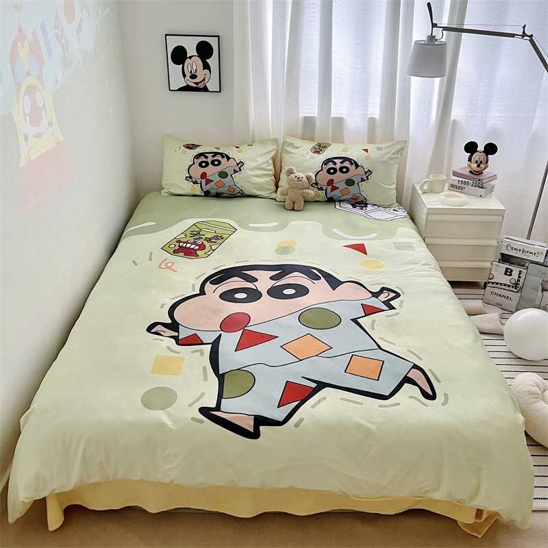 - PREORDER - ชุดผ้าปูที่นอนลายการ์ตูนชินจัง ผ้ากำมะหยี่ ( มีขนาด 3.5-6 ฟุต )