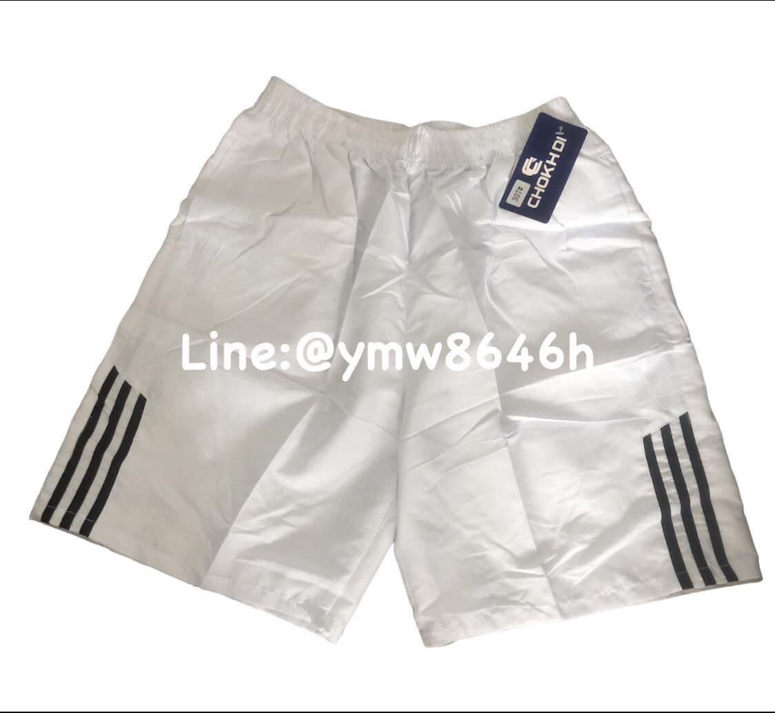 กางเกง sport 3แถบ สีขาวยาว 19นิ้ว