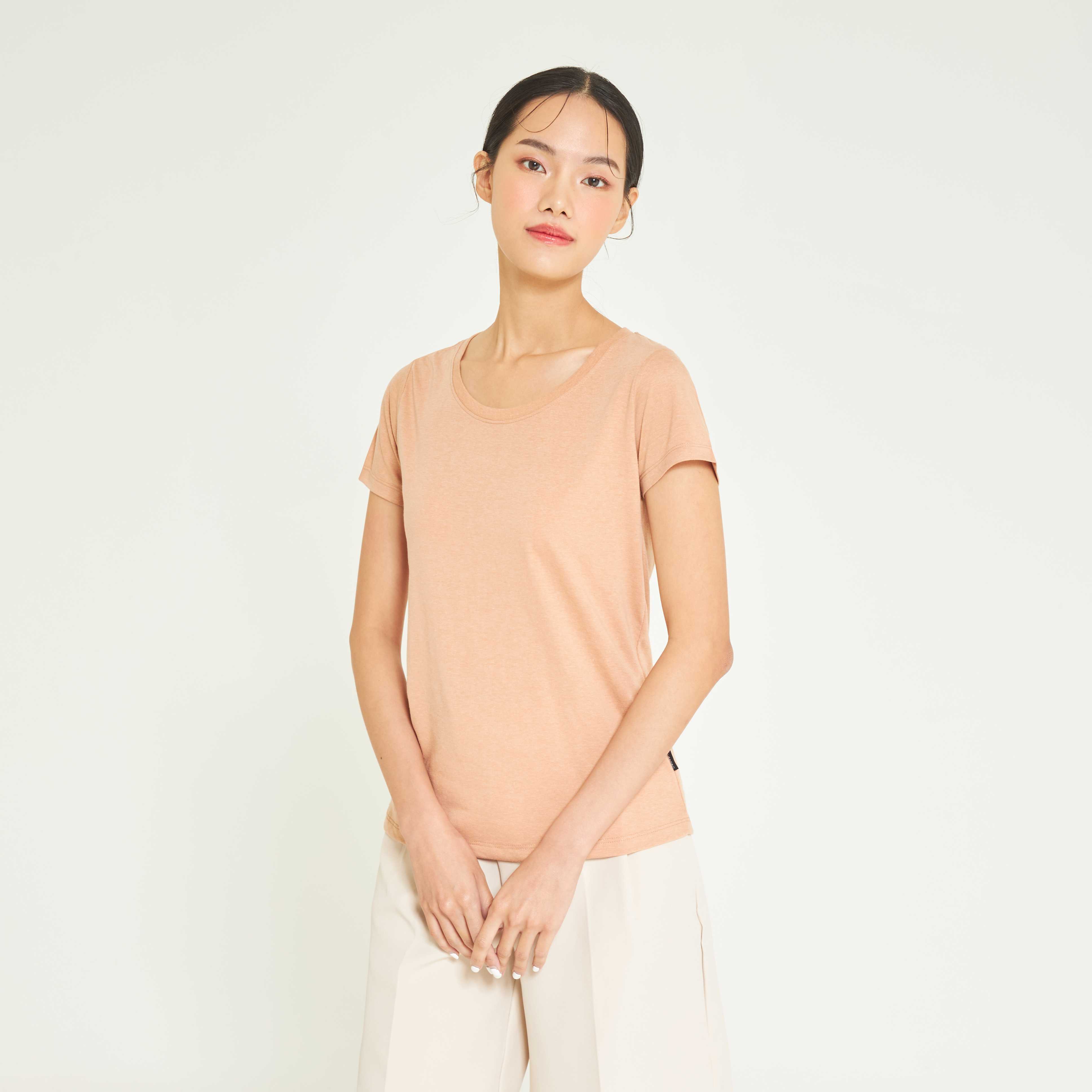 Yuedpao เสื้อยืดผู้หญิงคอกลม  Women_คอกลม_Macchiato
