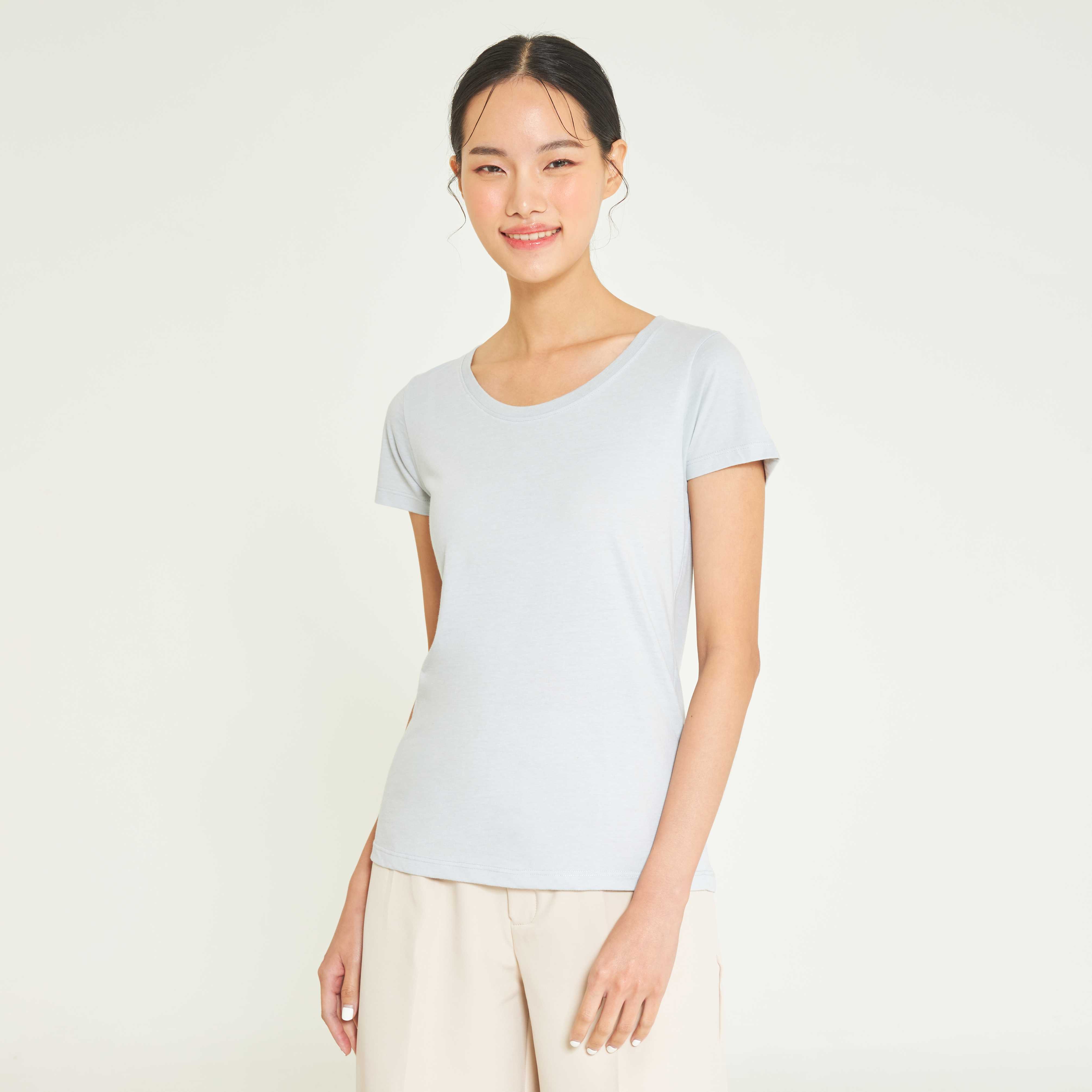 Yuedpao เสื้อยืดผู้หญิงคอกลม Women_คอกลม_Smoke
