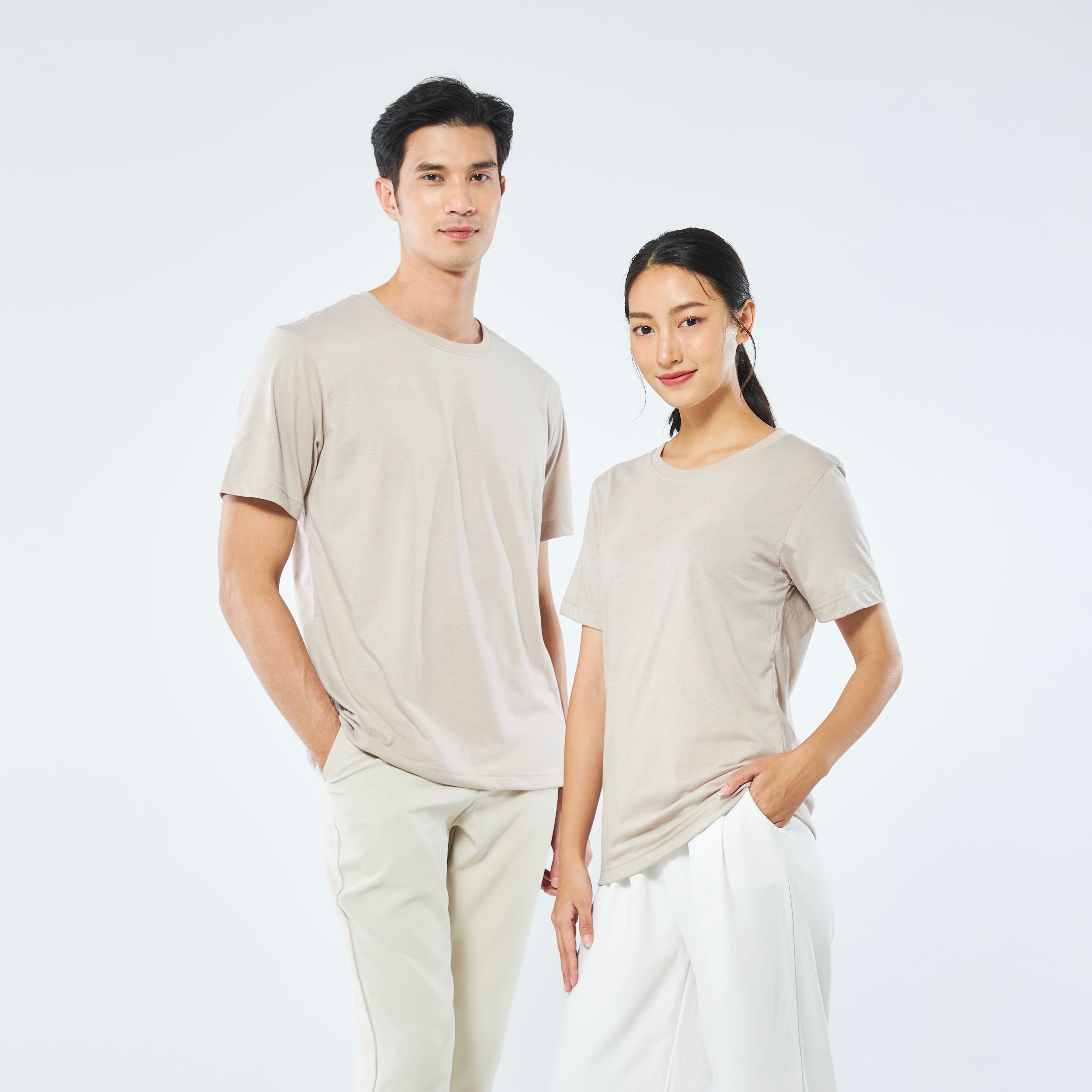 Yuedpao ไม่ย้วย ไม่ต้องรีด รุ่น Ultra Soft Non-Iron  คอกลม_Goat