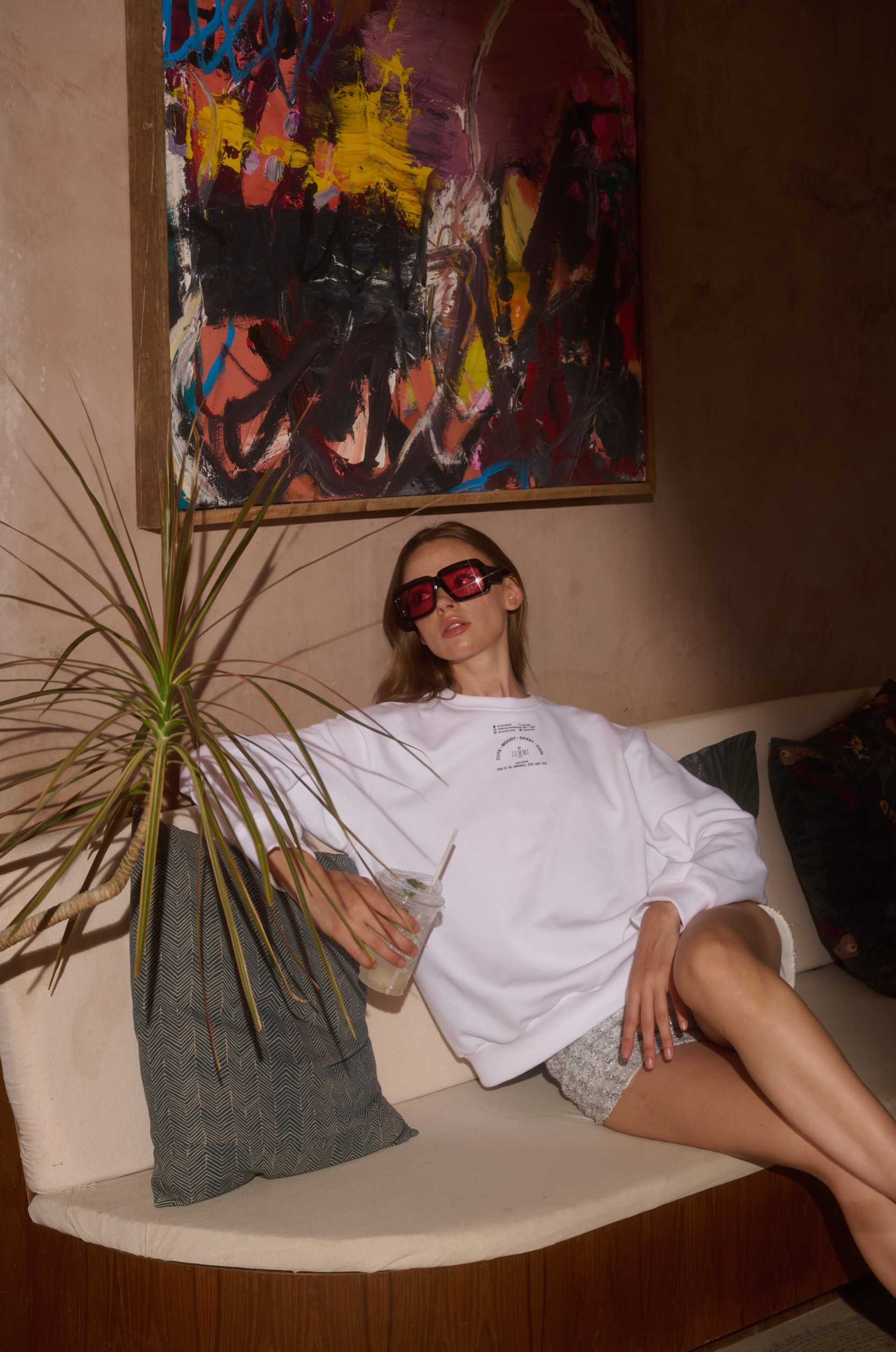 JEMMIDORIS SWEATER WHITE (FREE SIZE)